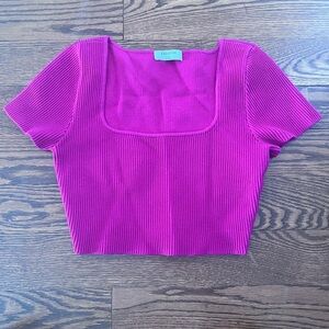 Aritzia babaton Pink Ribbed crop  Women's Top size medium